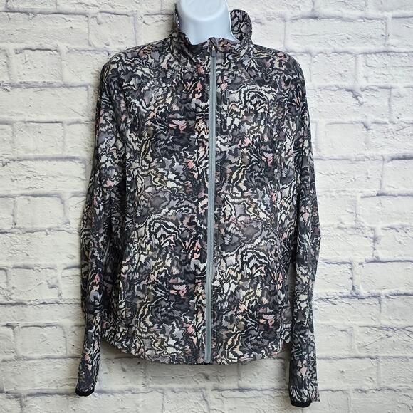Athleta Lightweight Run With It Jacket Women Size Small Kinetic Abstract Pattern - Picture 1 of 16